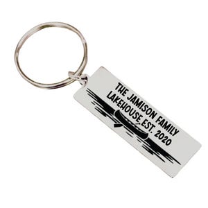 Personalized Family Lakehouse Key Chain Great Gift for Owners of a New Lake House Cottage Cabin Home on the Lake Keys Housewarming