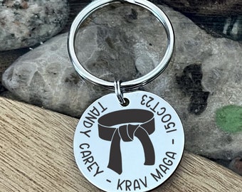 Black Belt Karate Personalized Custom Key Chain Gift Gift for Martial Arts Tae Kwon Do Jujitsu Judo Competitors Sensei