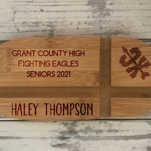 Cross Country Team Runner Personalized Engraved Bamboo Phone Holder Stand - Senior Night or Banquet Gift Grad