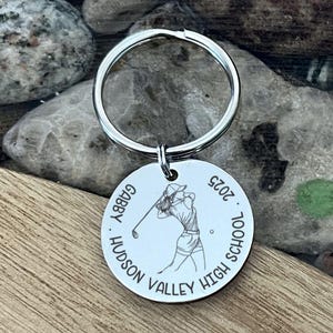 Llavero personalizado para mujer golfista, para mujer, para el banquete de premios de fin de temporada, para la noche de graduación, para el entrenador, mamá, papá, equipo de golf