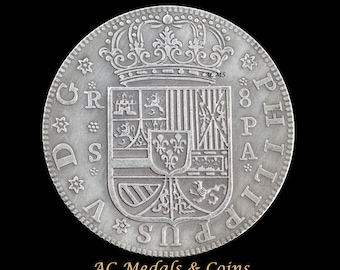 フィリップ5世 *1738* 1レアル - スペインのコイン / 再鋳造 - Etsy 日本