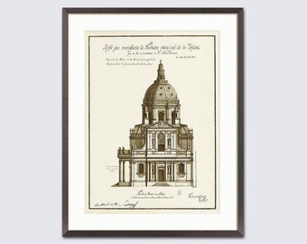 2 set Architectural Art Prints, Architecture drawing, roman architecture, vintage architecture, home decor prints, old architecture Wall Art