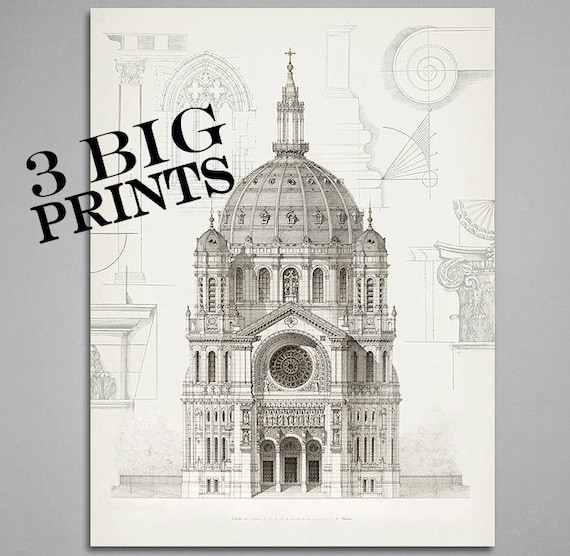 Amazon.com: Gothic Ornament Ngothic Decorative Architectural Elements  Engraving Poster Print by (18 x 24): Posters & Prints