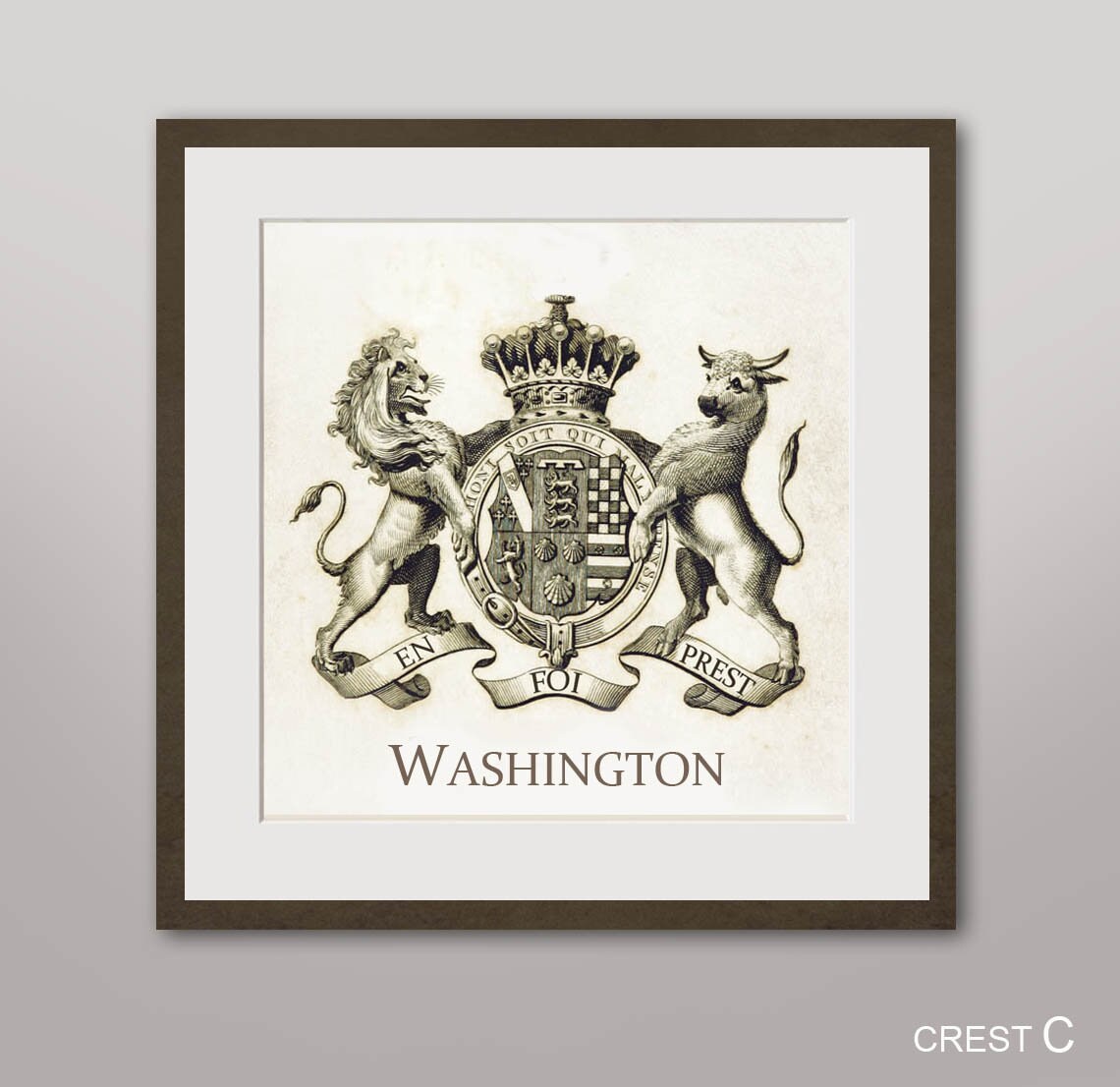 Family Crest Digital Print Template Crest Personalized With - Etsy