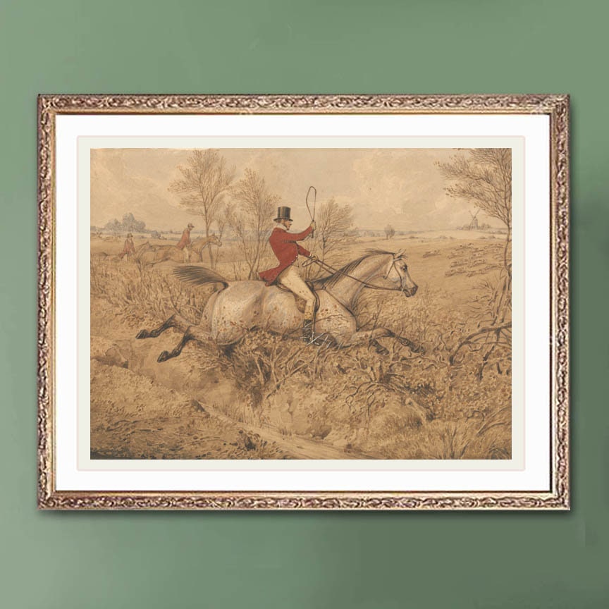 Vintage Fox Hunting Horse Prints, Equestrian Art Set, Horse Farm Decor ...