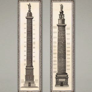 BIG Trajan&#39;s Column Etchings art print, Ancient Roman 18th-century artist Giovanni Battista Piranesi. 3 BIG SIZES