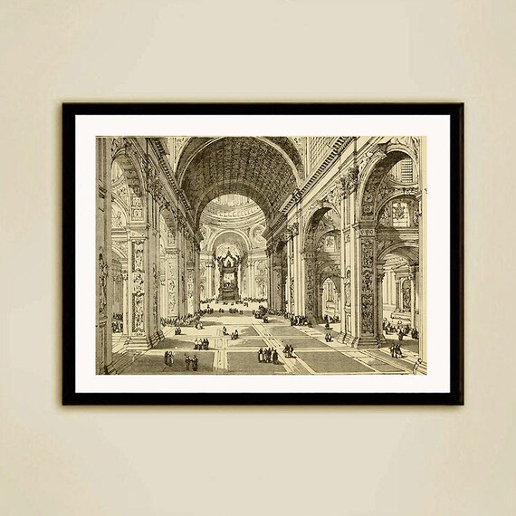 2セットの建築版画、建築図面、パンテオンローマ建築、ヴィンテージ