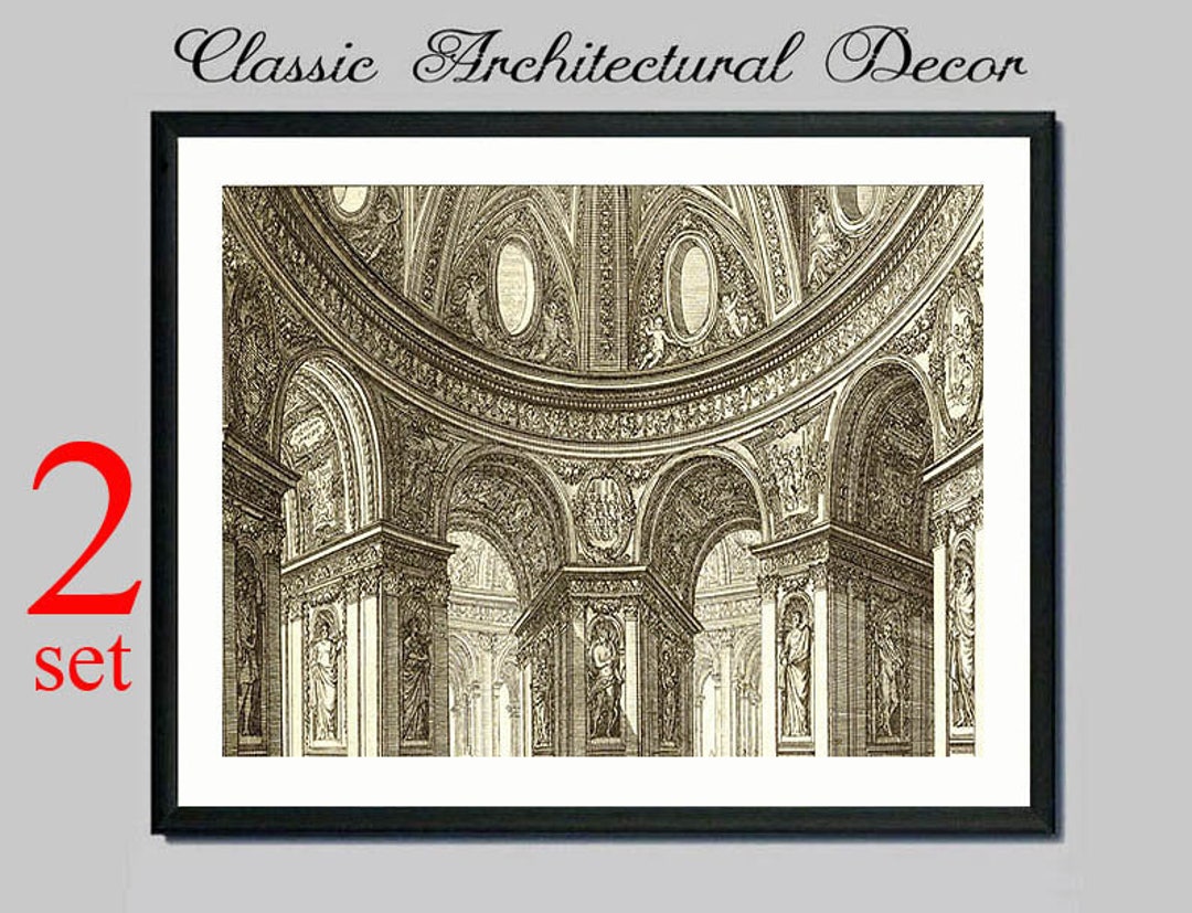 Architecture Prints Set, Roman Arch Sketch, Vintage Home Decor - Etsy