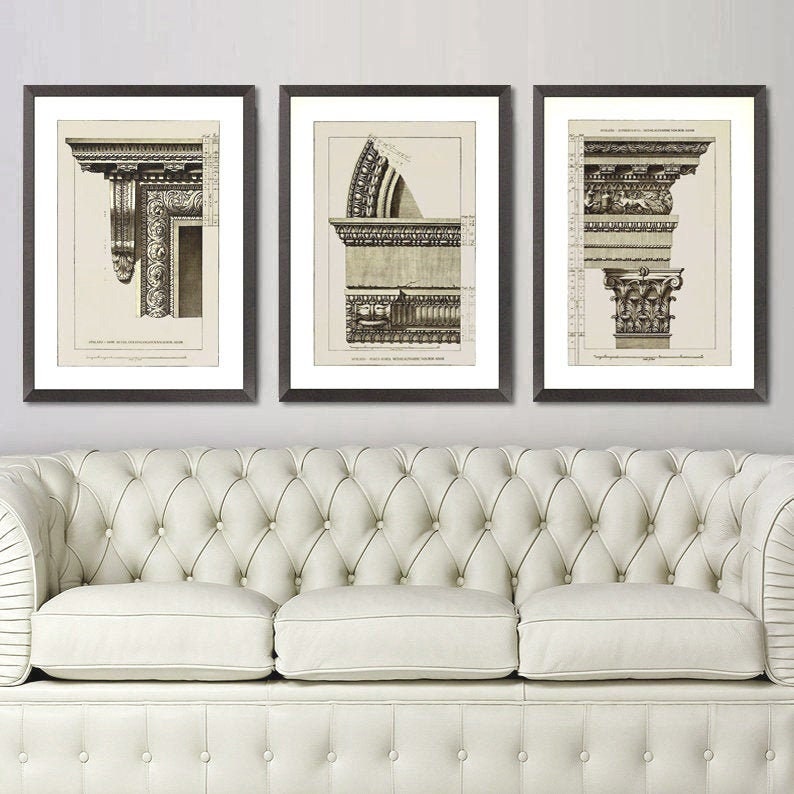 Italian Architecture Print Set, Ancient Rome Decor - Etsy