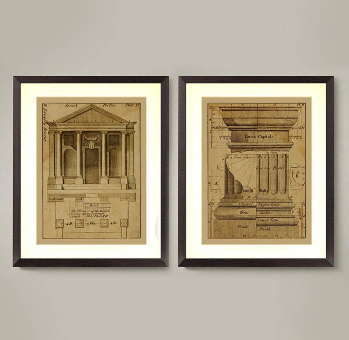 Ancient Rome Architectural Print Set, European Sketches, Classic Wall ...