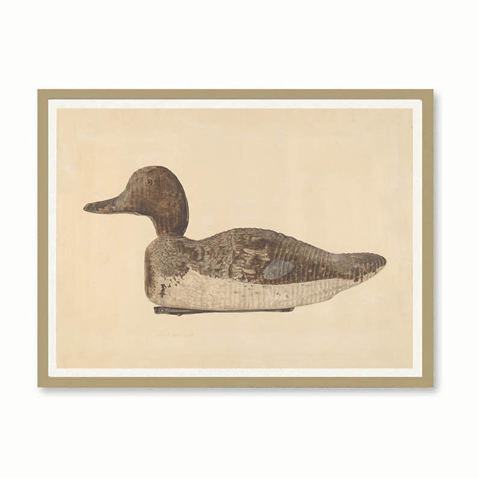 Vintage Wooden Duck Decoy Art Print Duck Hunter gift Etsy