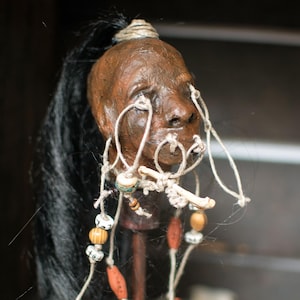 Handcrafted Jivaro shrunken head