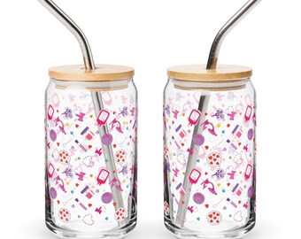 Medical Laboratory Science Valentines Themed Can-shaped glass
