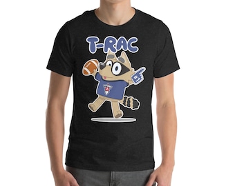 Unisex Adult t-shirt Tennessee Football T-Rac Raccoon Mascot  B*l*u*e*y* Style