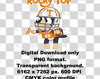 Set of 3 digital clipart images PNG format College Football Tennessee Dog- 1 year UNLIMITED use license