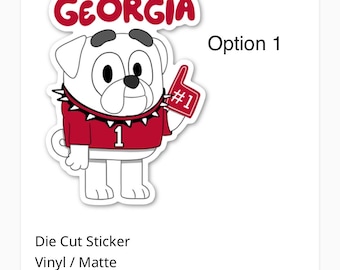 Georgia Dog Vinyl Decal Car Decal Sticker