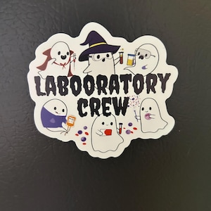 Halloween Lab Fridge Magnet- Labooratory Crew Magnet