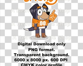 Set of 2 digital clipart images PNG format College Football Tennessee Dog Version 1- 1 year UNLIMITED use license