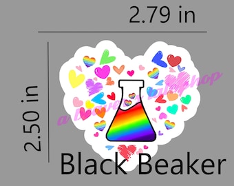 Pride Rainbow Science Beaker and Microscope Magnets