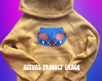Toddler Kpop Derpy Blue Tiger Hoodie Sweatshirt Zoey Cosplay