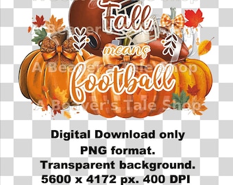 Fall Means Football PNG transparent clipart digital art download