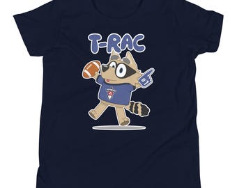Youth Short Sleeve T-Shirt Tennessee Football T-Rac Raccoon Mascot