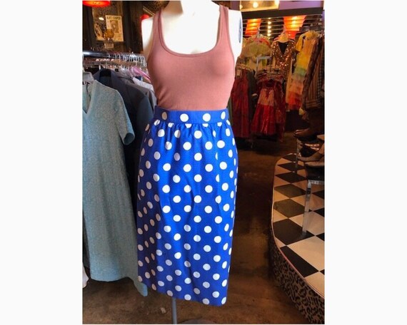 Vintage Givenchy Polka Dot Pencil Skirt