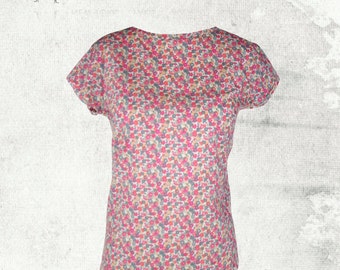 Patrón de costura PDF: Tara Tee Top Tallas 8 - 18
