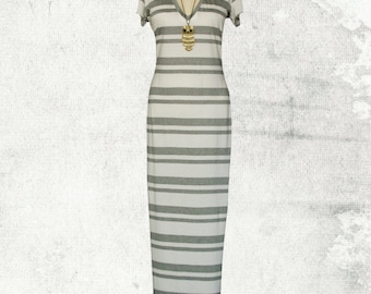 Patrón de costura PDF Sylvia Stretch Maxi Dress - D1501 Tallas 8-18