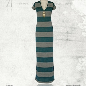 PDF Sewing Pattern Sylvia Stretch Maxi Dress - D1501 Sizes 2-12