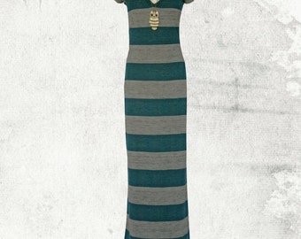 Patrón de costura PDF Sylvia Stretch Maxi Dress - D1501 Tallas 2-12
