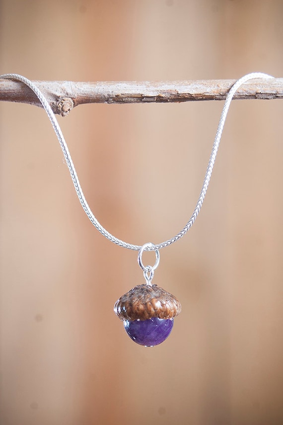 Amethyst Acorn pendant