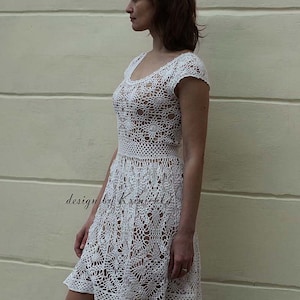 Crochet Dress PATTERN in English, Size M, Boho Crochet Dress PATTERN ...