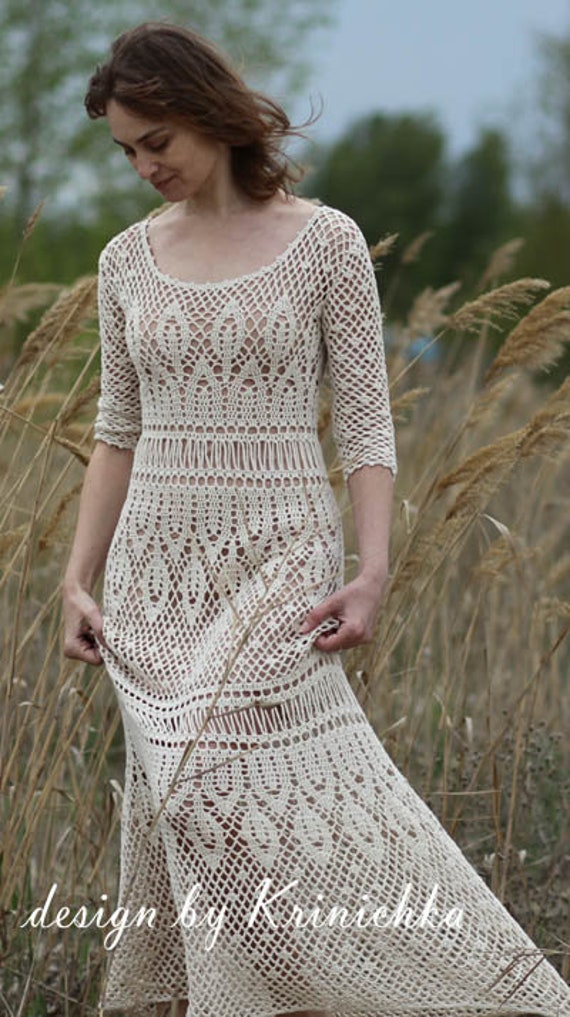 Crochet Maxi Dress PATTERN Only in Ukrainian, Boho Crochet Lace Wedding  Dress PATTERN -  Canada