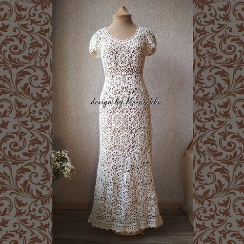 Crochet Wedding Dress Pattern Tutorial Crochet Pattern - Etsy
