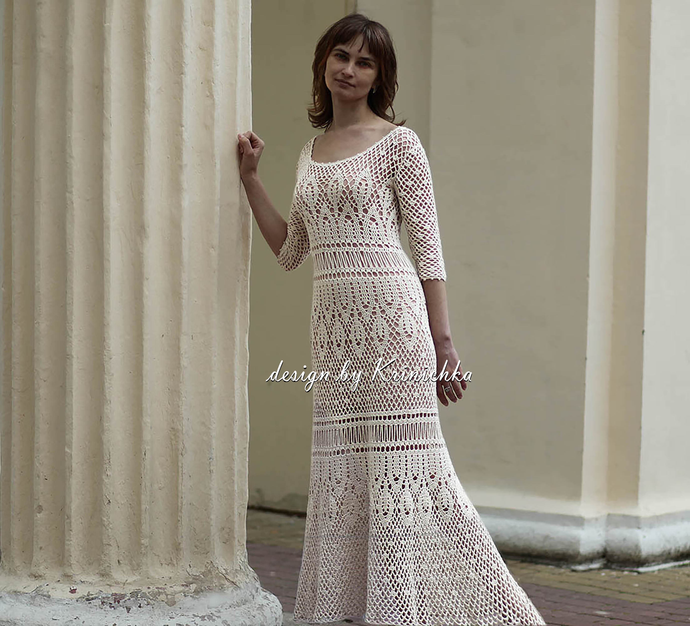 Crochet Maxi Dress PATTERN Only in Ukrainian Boho Crochet - Etsy