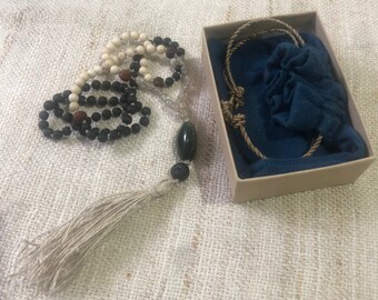 Lava, Fossil, & Labourite Mala