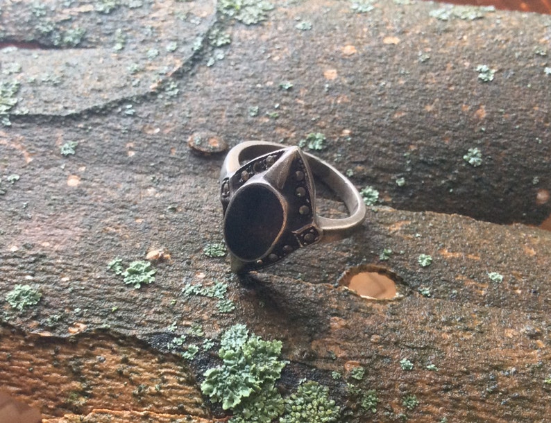 Onyx /& Hematite Ring