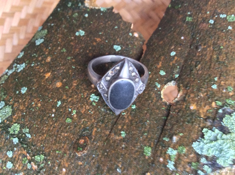 Onyx /& Hematite Ring