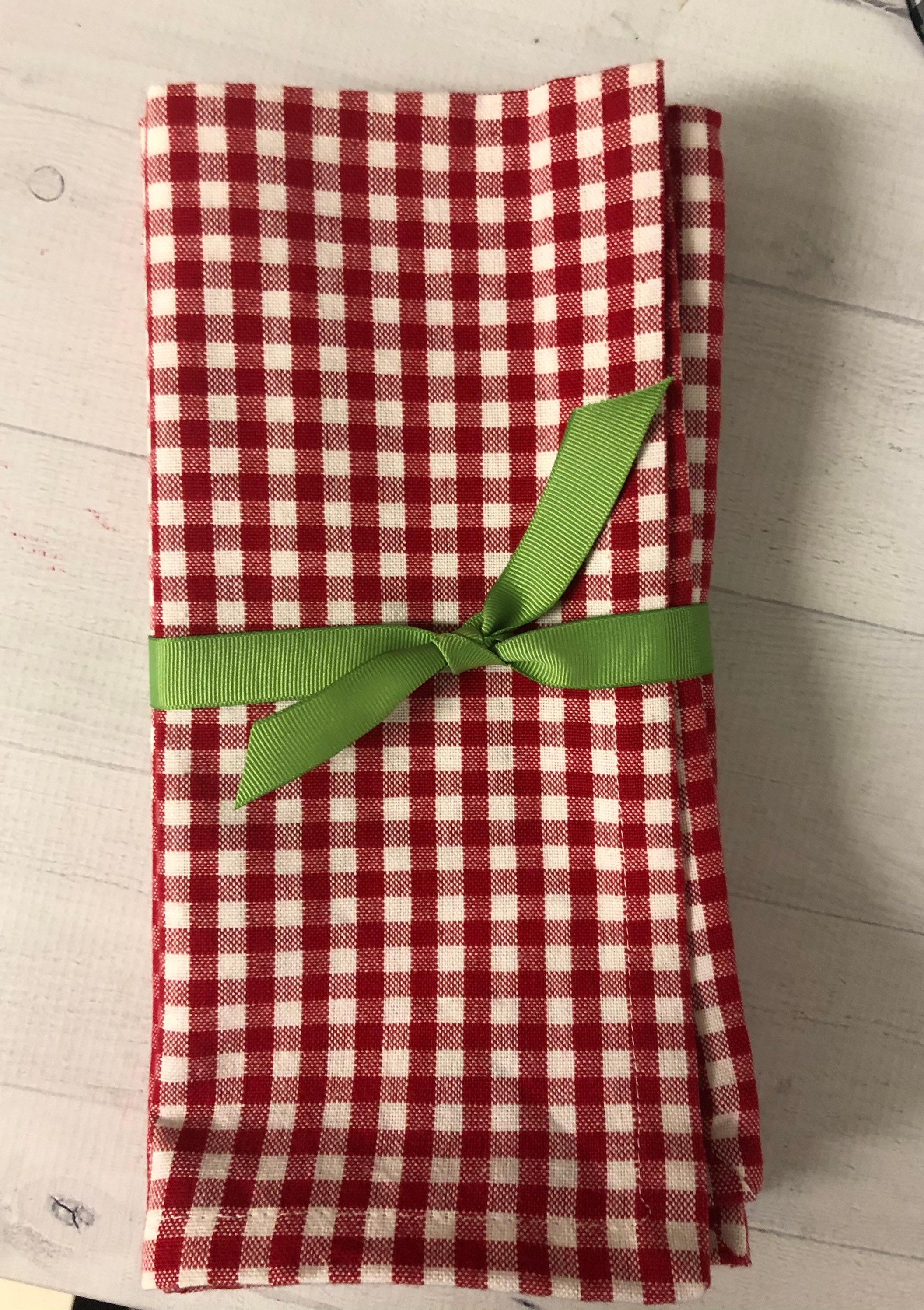 Red check cotton napkins perfect for year round entertaining Etsy