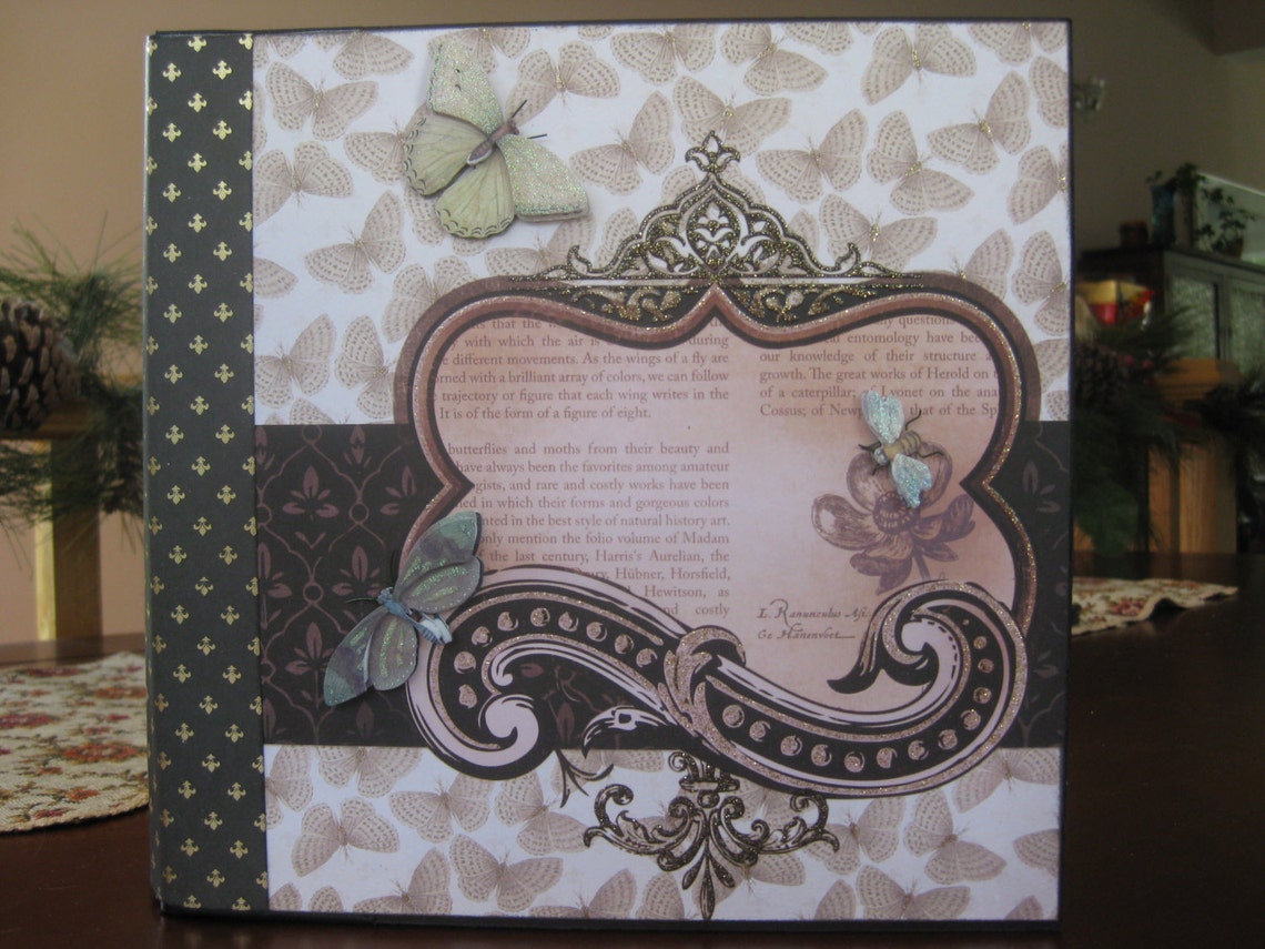 ButterflyThemed Chipboard Mini Album Scrapbook Etsy