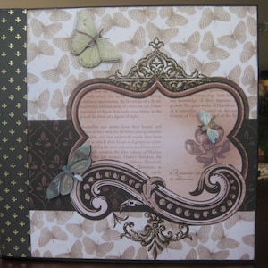 8 x 8 Chipboard Mini Album | Butterflies | Mini Scrapbook | Mini Journal