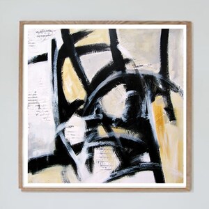 Orchestrate Abstract Art Print: Black Lines, Modern Home Decor