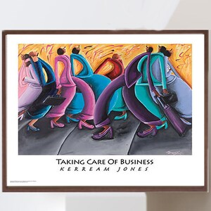 Taking Care Of Business|African American art|black art|Black Business art|Black Women Wall Art|Black female Entrepreneurs|Black Business
