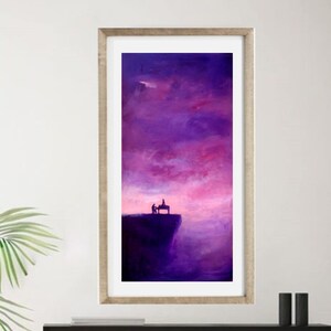 Me & Mrs. Jones Art Print: Purple Landscape, Piano Music Decor