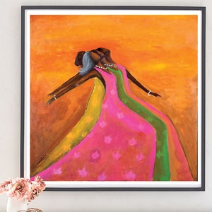 Sisters With Grace|African American art| black art prints| home decor|wall art|black art|art prints| black woman wall print, dancer print