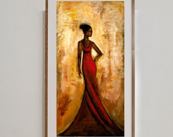 High Class |  African American art, black art prints, home decor, wall art, black art, art print, black woman print, brown woman art