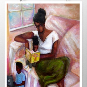 The Little Things|African American art,black art prints,home decor,wall art, art prints,family art print, ethnic art print, Mother art print