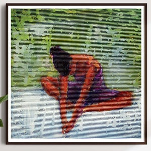 Holding On | African American art, black art prints, home decor, wall art, living room art, art prints, ballerina art, dancer print