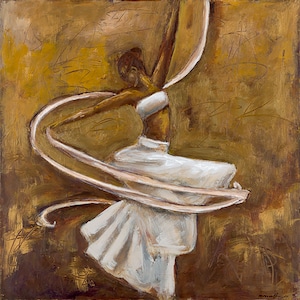 African American Ballerina Art Print: &quot;Miracle&quot; Dance Canvas